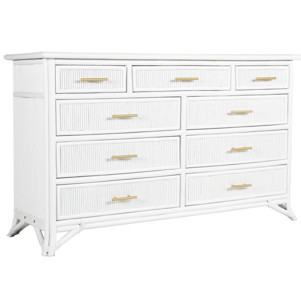 David Francis Furniture Bermuda 9 Drawer 60'' W Double Dresser Wayfair